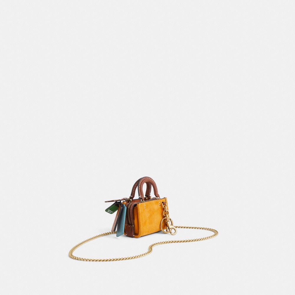 COACH®,Upcrafted Rogue Charm Mini Bag,,Angle View