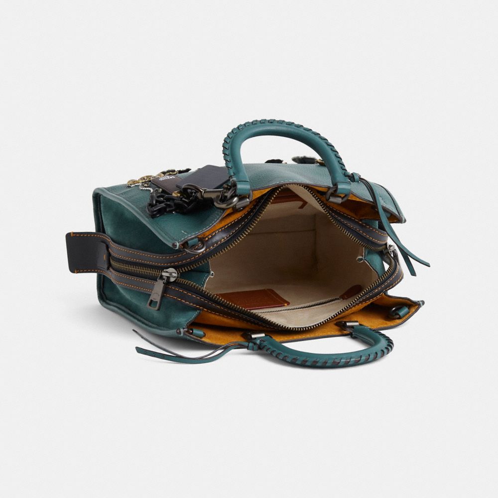 COACH®,Upcrafted Rogue Bag With Whipstitch Handle,,Inside View,Top View