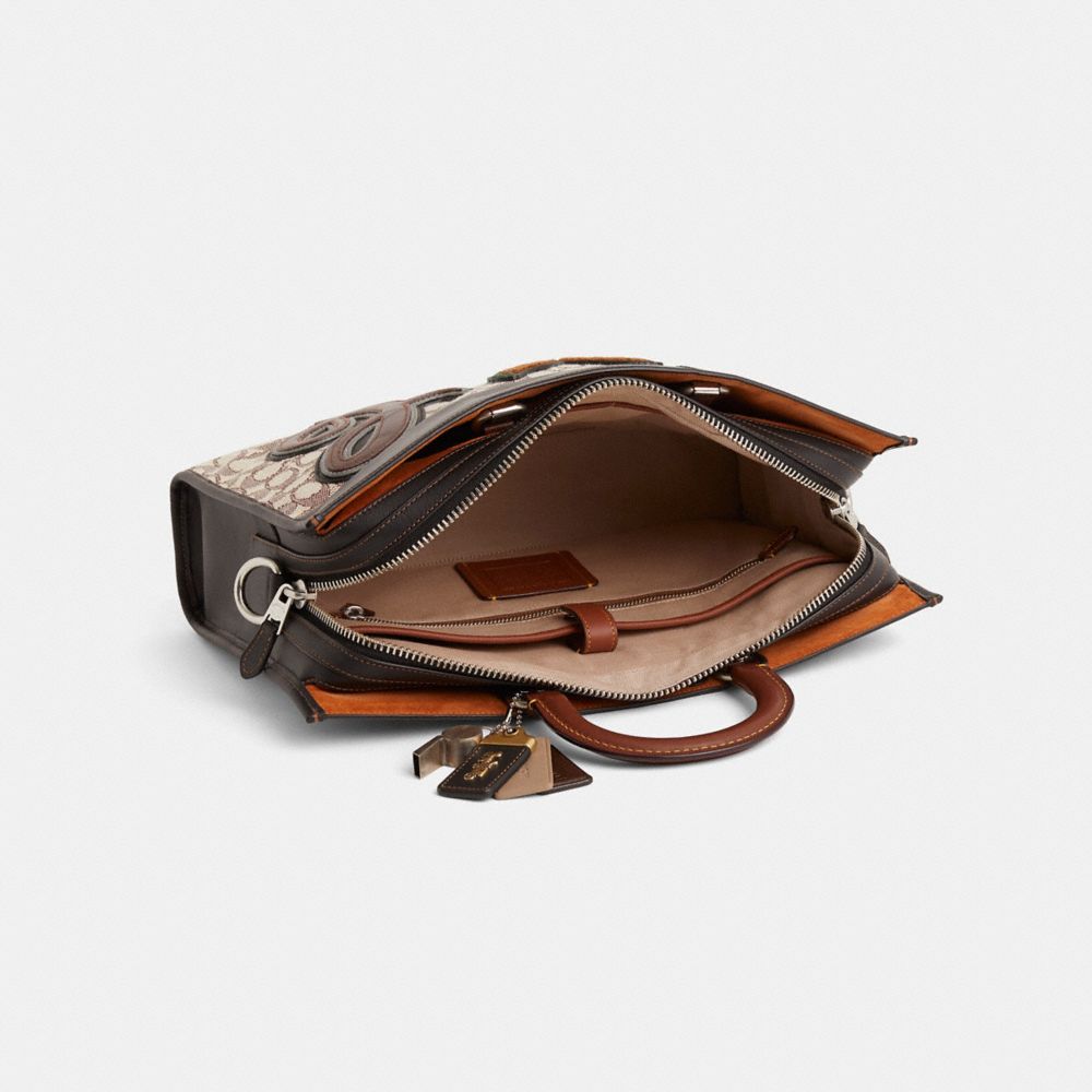 COACH®,Upcrafted Rogue Brief In Signature Textile Jacquard,,Inside View,Top View