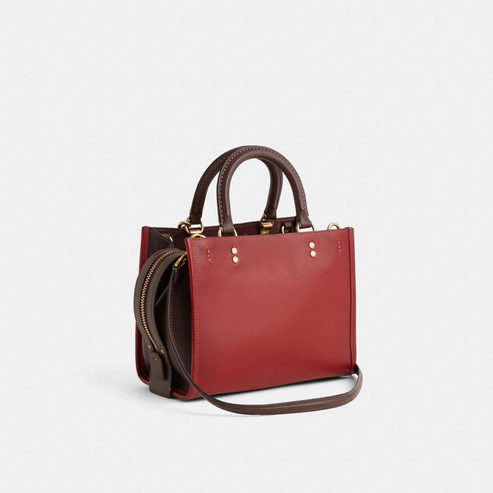 COACH®,Upcrafted Rogue Bag 25 In Colorblock,Red,Angle View