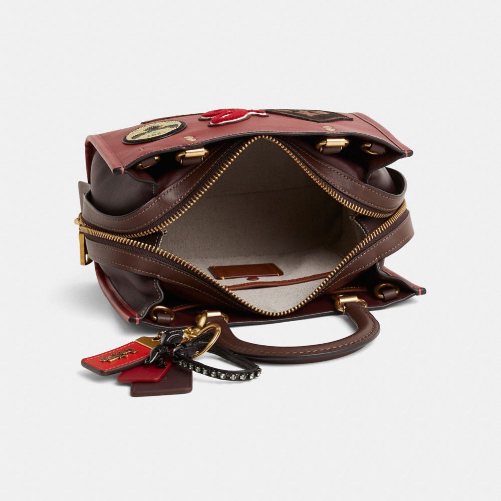 COACH®,Upcrafted Rogue Bag 25 In Colorblock,Red,Inside View,Top View