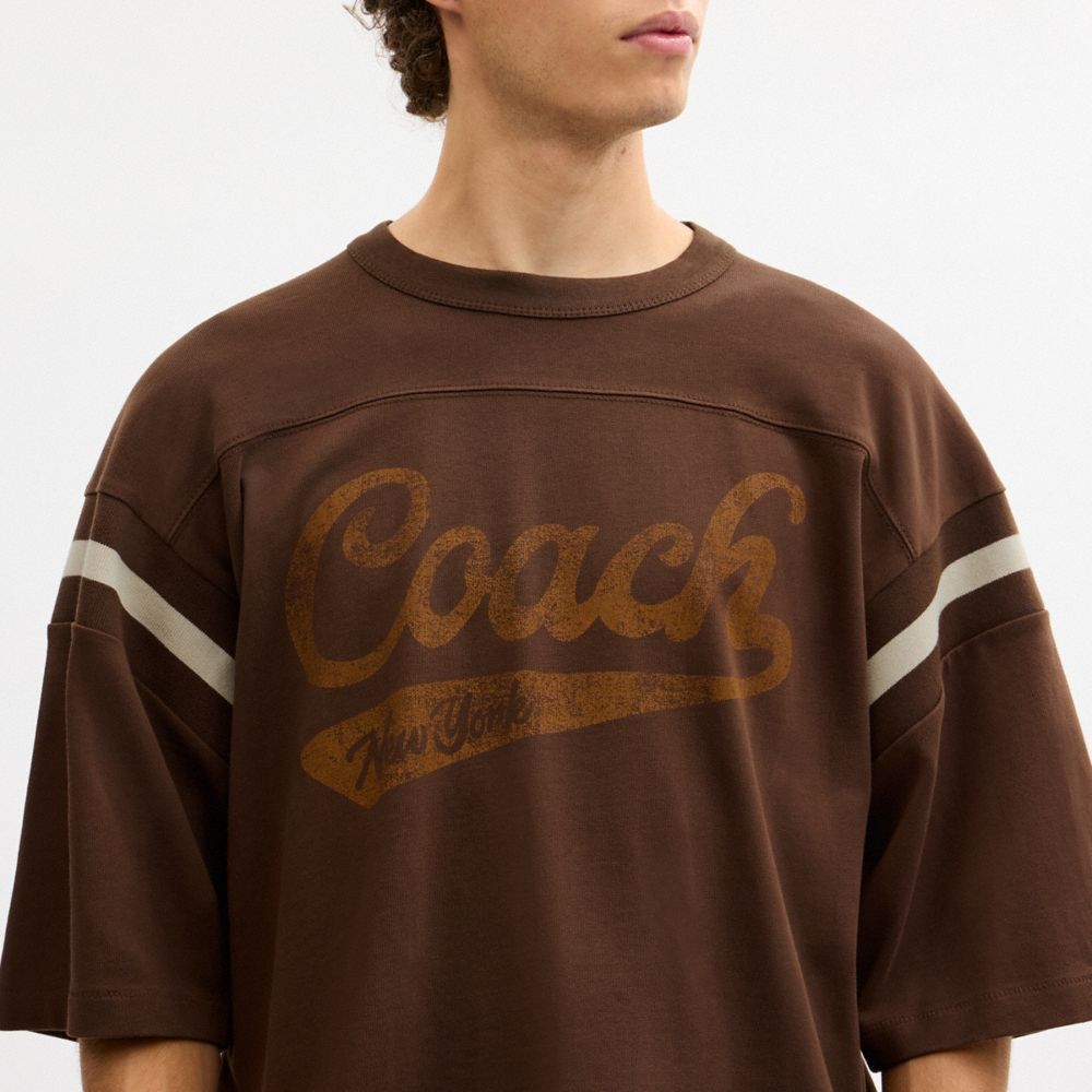 スポーティ スクリプト クルーネック Tシャツ・オーガニック コットン 2
