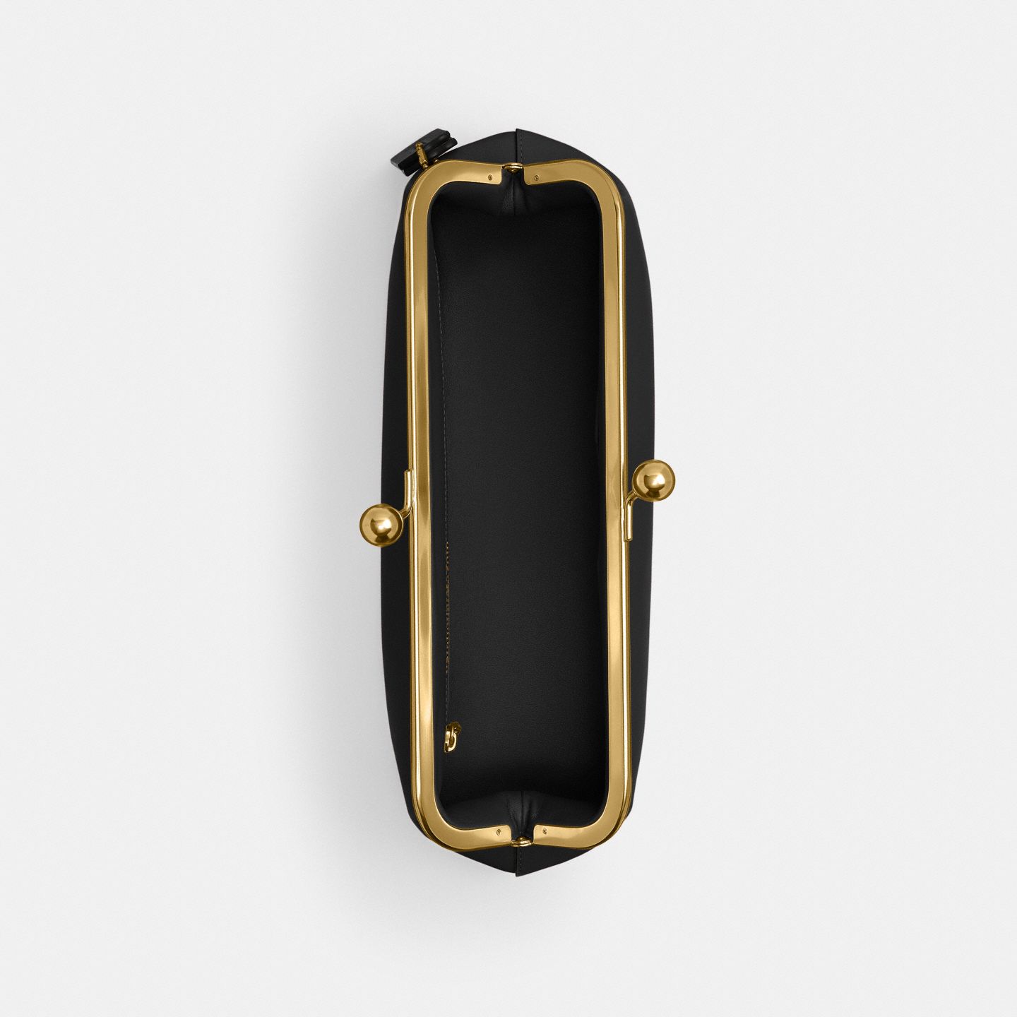 Женская сумка Coach Kisslock Frame Bag 30, цвет: Латунный / Чёрный — фото 5