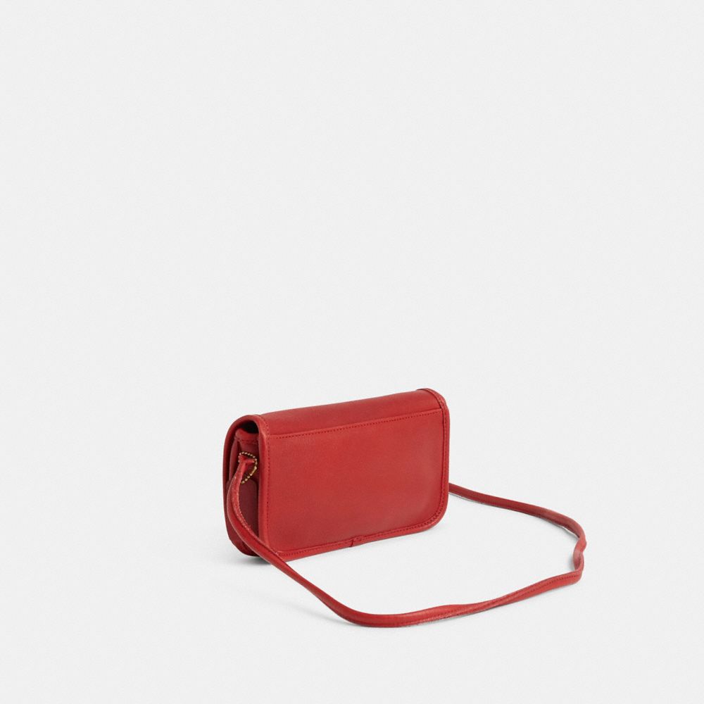 COACH®,Vintage Dinky Bag,Red,Angle View
