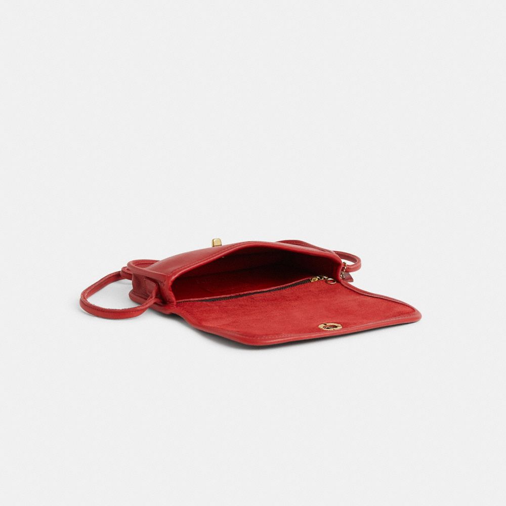 COACH®,Vintage Dinky Bag,Red,Inside View,Top View