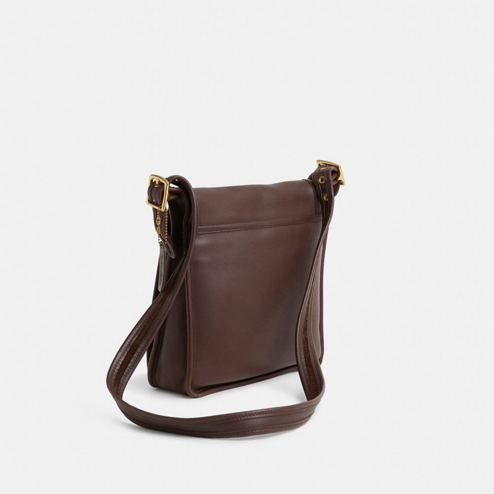 COACH®,Vintage Legacy Studio Flap Bag,Brown,Angle View