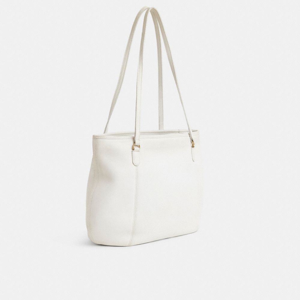 COACH®,Vintage Framed Pouch Bag,White,Angle View