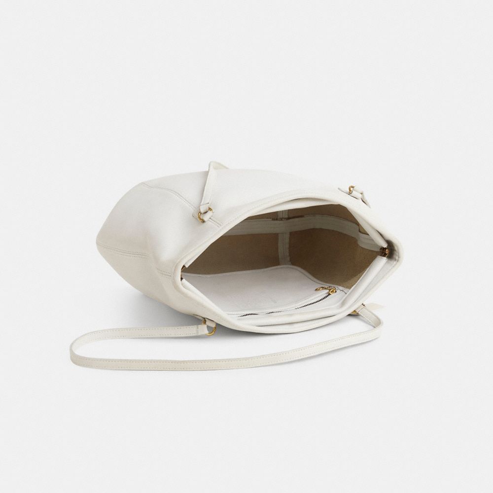 COACH®,Vintage Framed Pouch Bag,White,Inside View,Top View