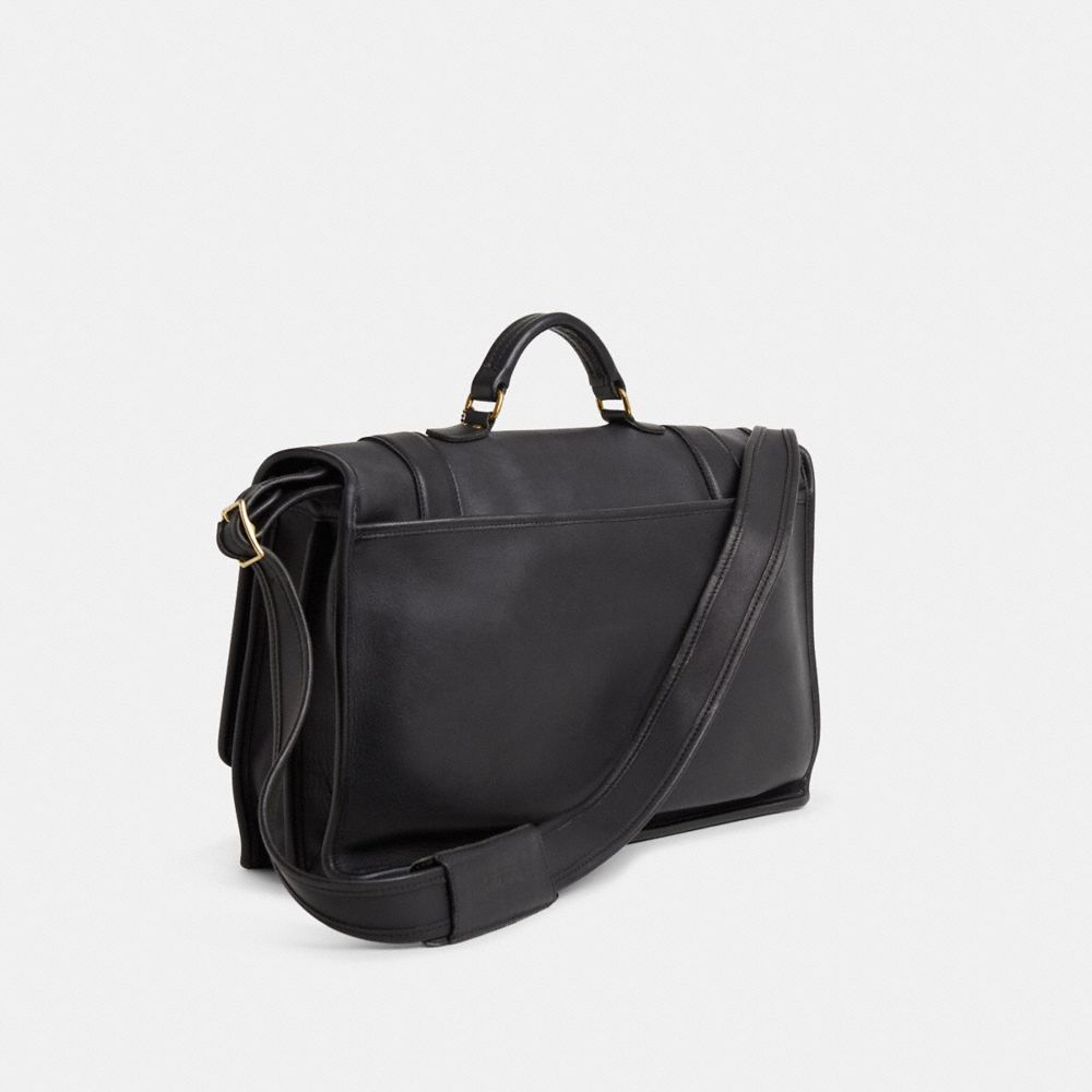 COACH®,Vintage Essex Briefcase,Black,Angle View