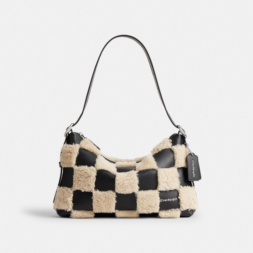 COACH®, オルター/エゴ スラウチー ショルダー バッグ, バッグ,ﾌﾞﾗｯｸ/ﾍﾞｰｼﾞｭ,Front View