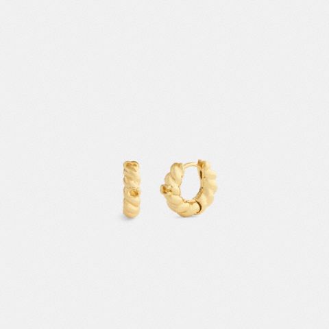 Coach Signature Mini Huggie Earrings
