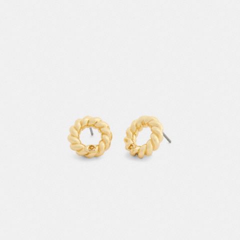 Coach Signature Circle Stud Earrings