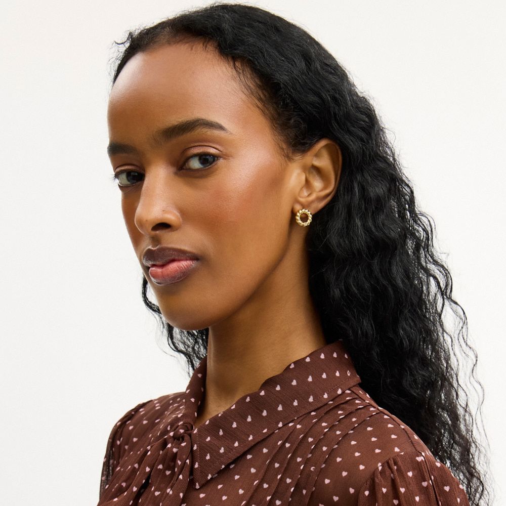 Coach Signature Circle Stud Earrings — фото 2