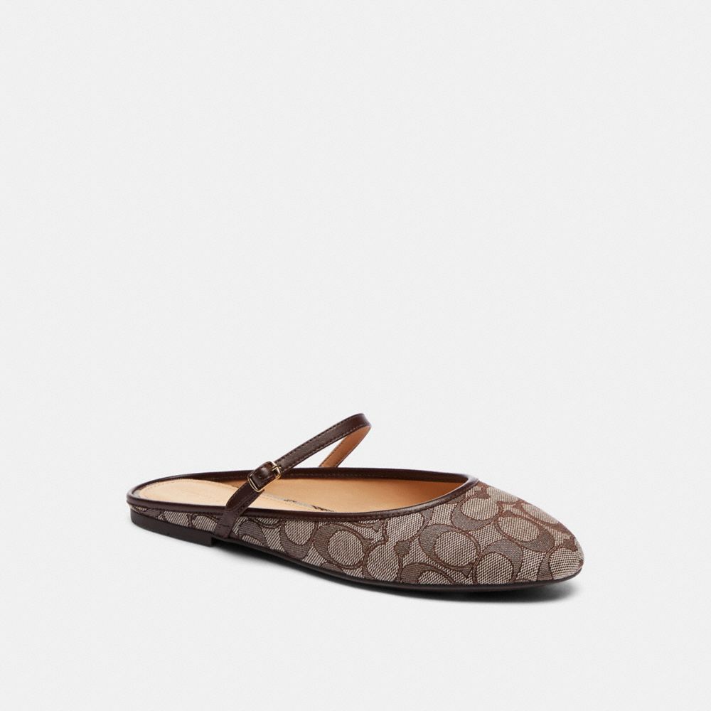 COACH®,Ballet Mule In Signature Jacquard,,Front View