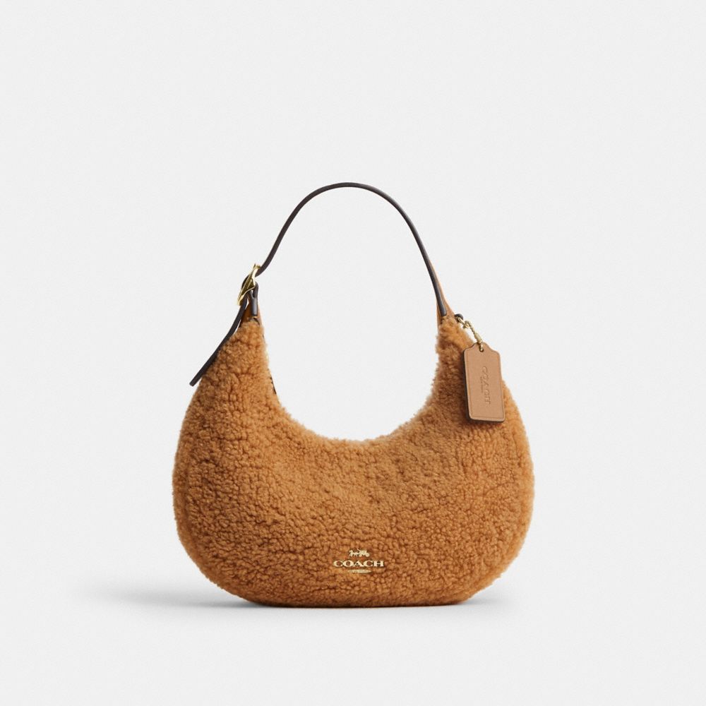COACH®,Emily Shoulder Bag In Shearling,,Front View
