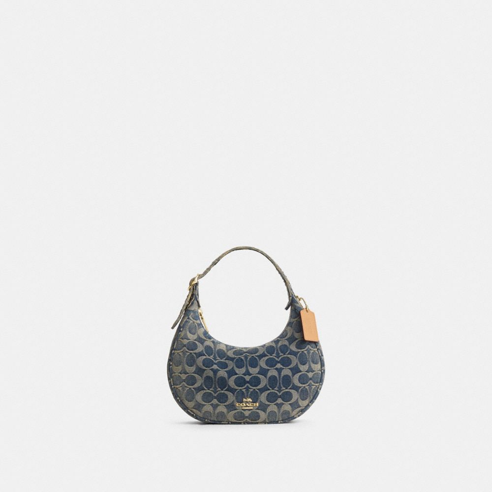 COACH&reg;,EMILY SHOULDER BAG IN SIGNATURE REGENERATIVE COTTON DENIM,,Front View