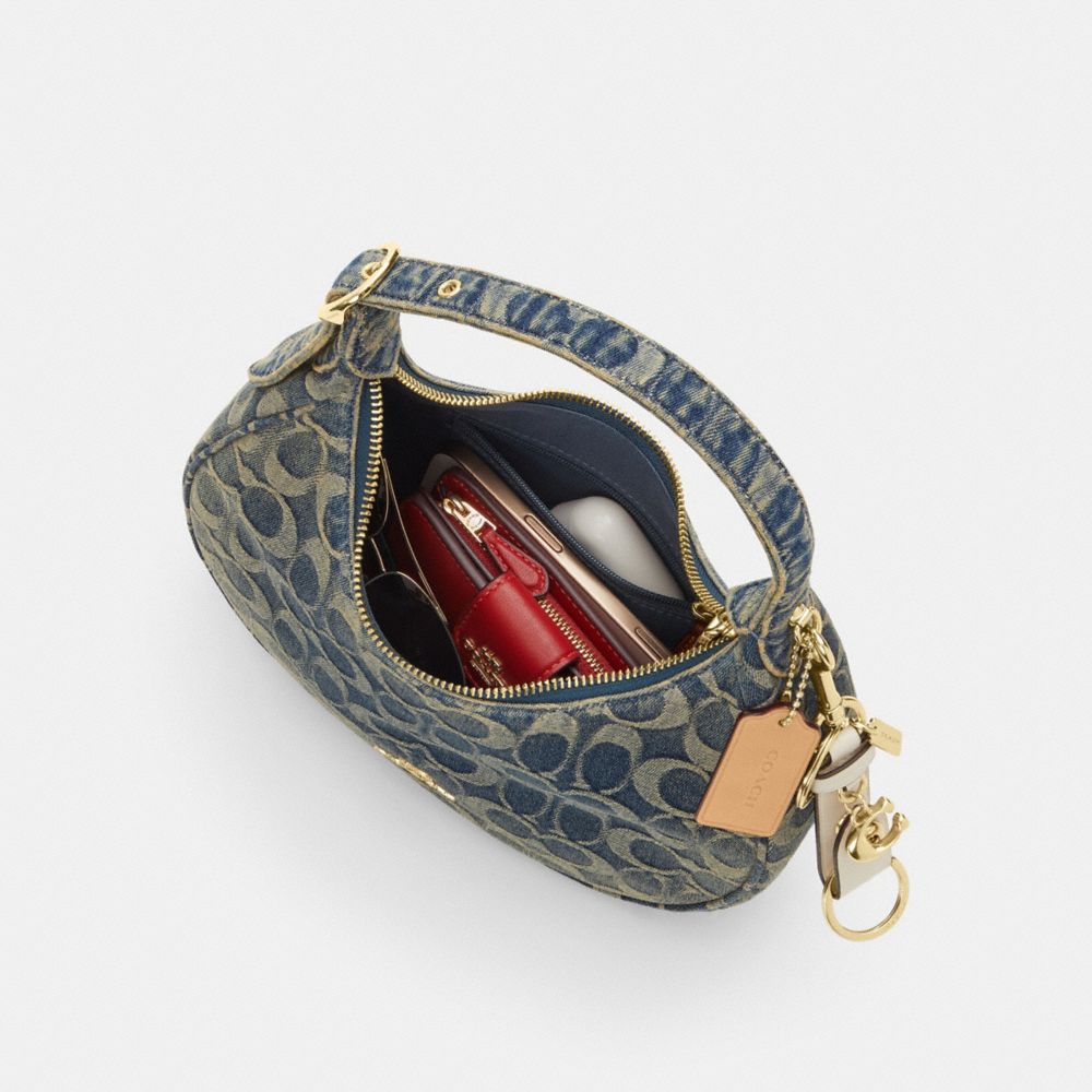Emily Shoulder Bag In Signature Regenerative Cotton Denim