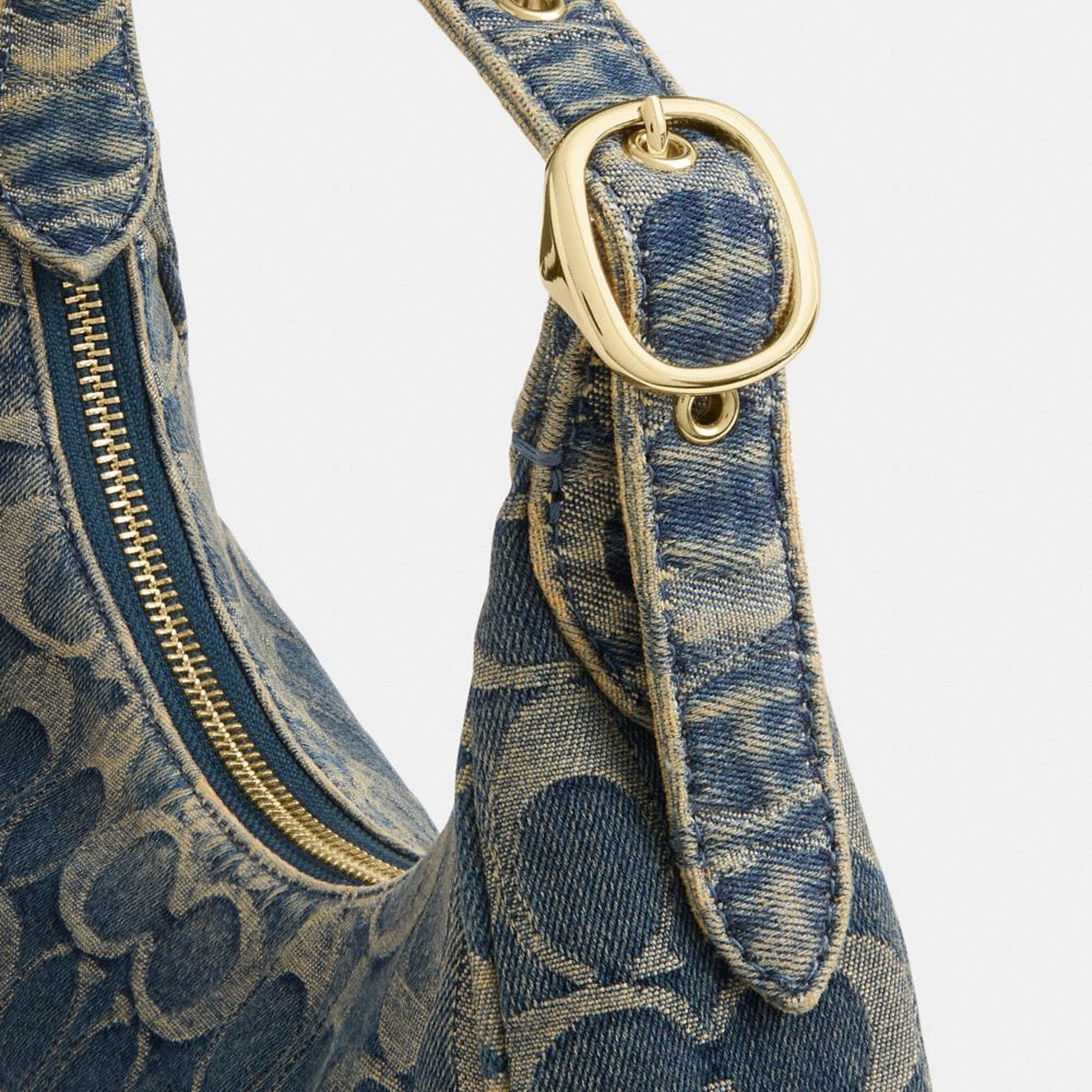 Emily Shoulder Bag In Signature Regenerative Cotton Denim