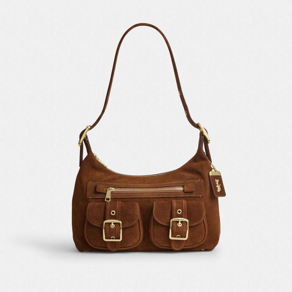 COACH®,Allison Zip Top Shoulder Bag,,Front View