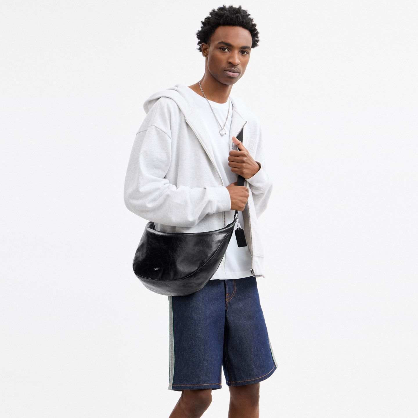 Мужская сумка Coach Mercer Sling Crossbody, цвет: Чёрный — фото 4