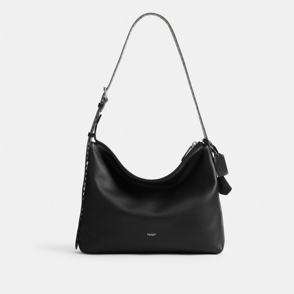 COACH®,Mott Messenger Bag 38 In Loved Leather With Studs,,Front View
