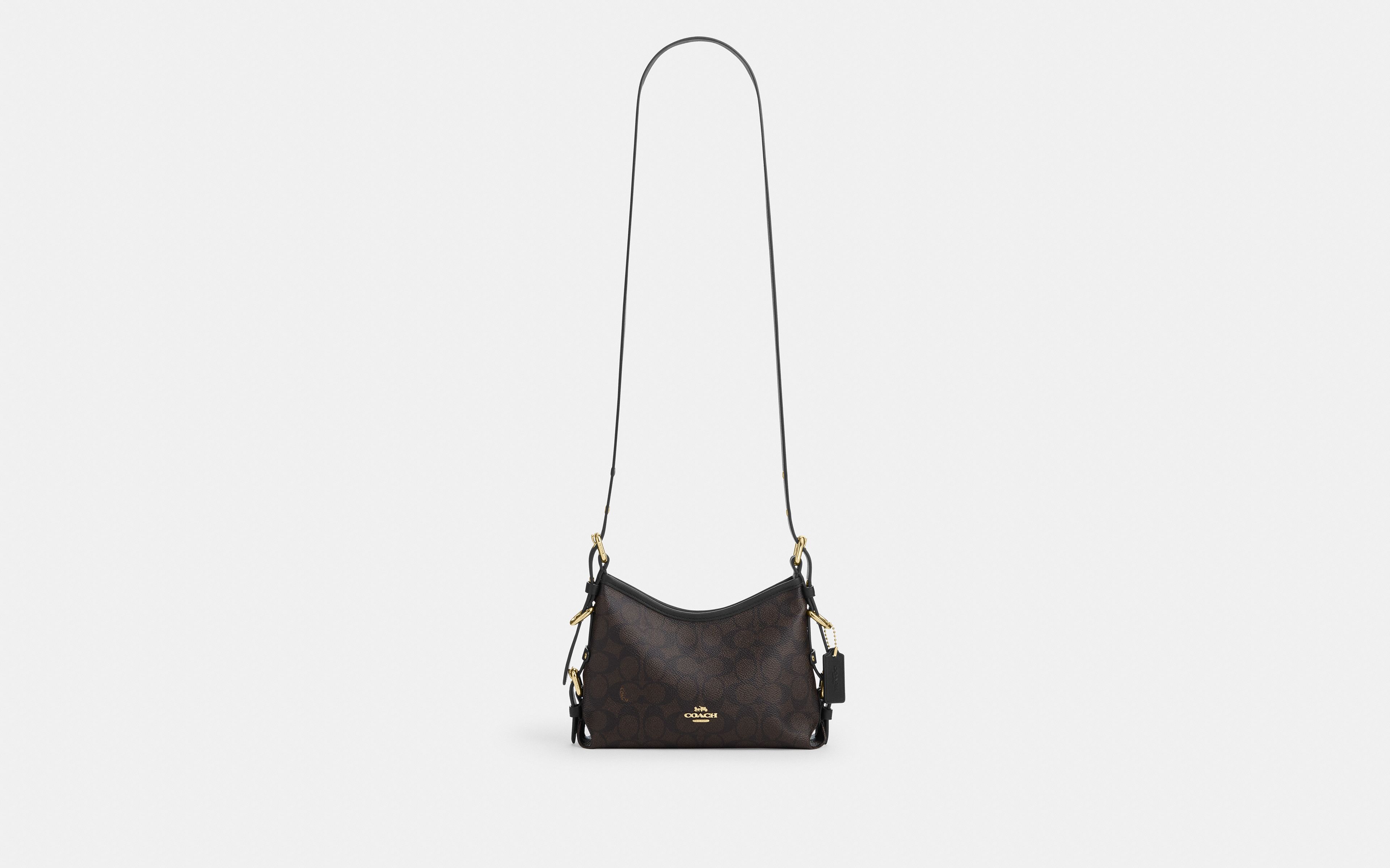 Laurel Shoulder Bag 22 With Buckles In Signature Canvas