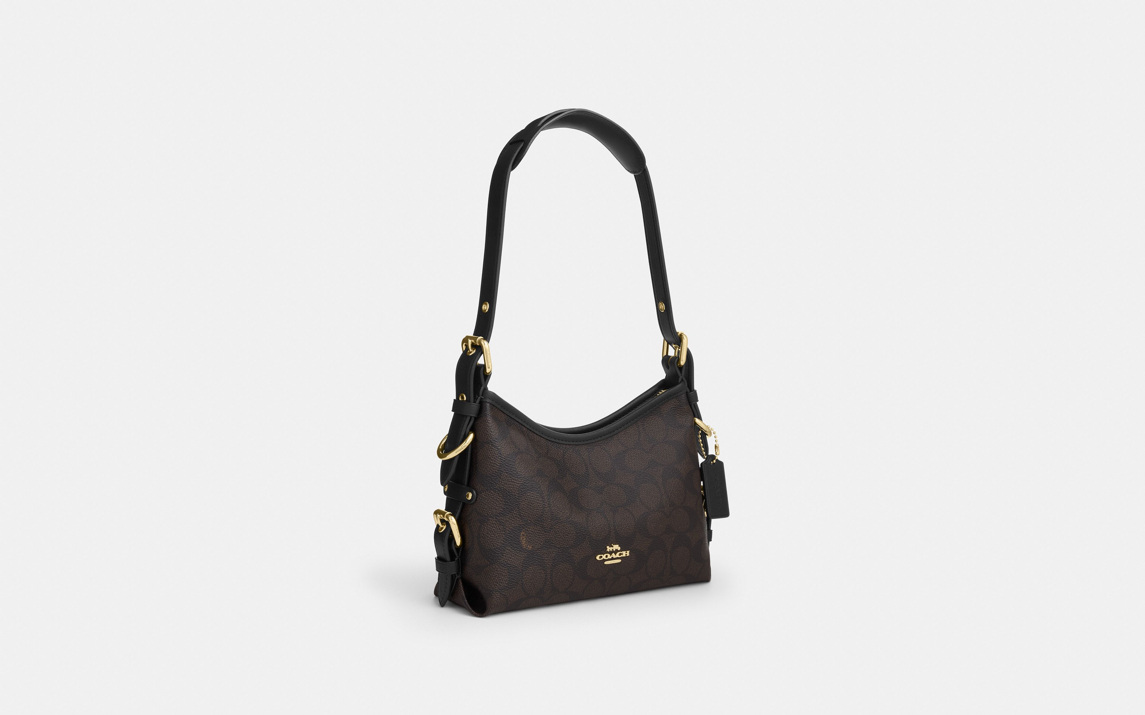 Laurel Shoulder Bag 22 With Buckles In Signature Canvas