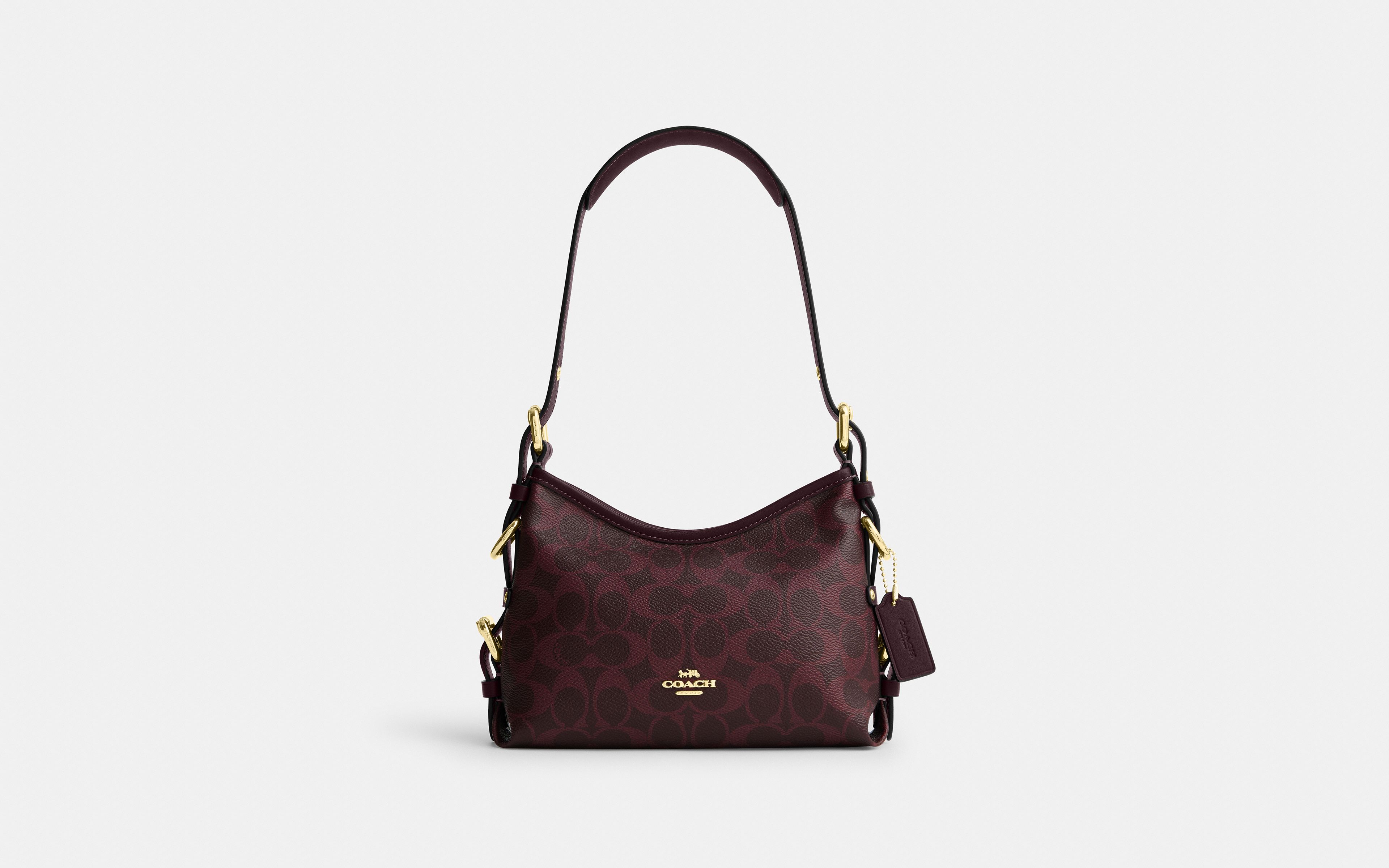 Laurel Shoulder Bag 22 With Buckles Signature Canvas