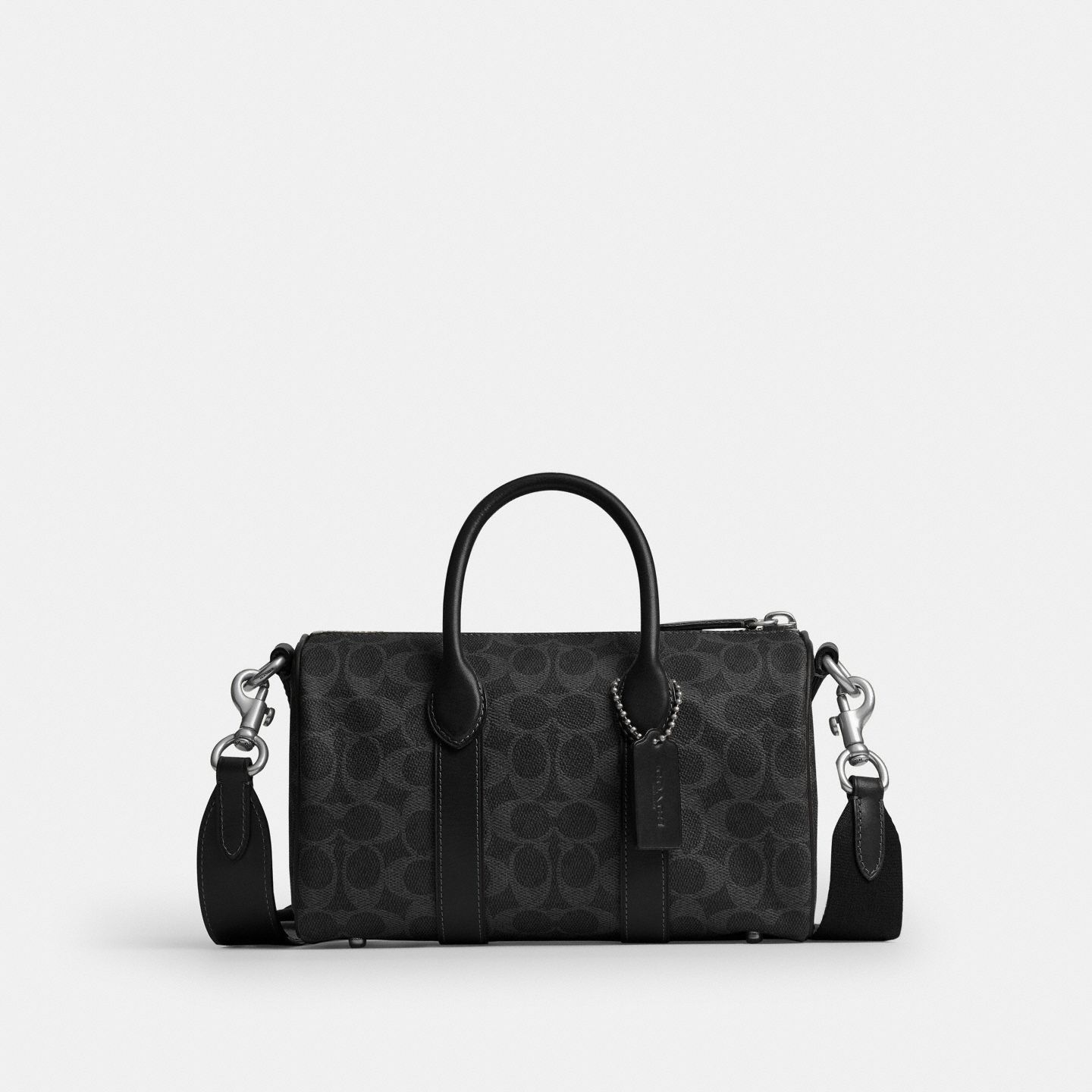 Мужская сумка Coach Compass Bag 25 In Signature UpcraftedLeather, цвет: Чёрный — фото 1