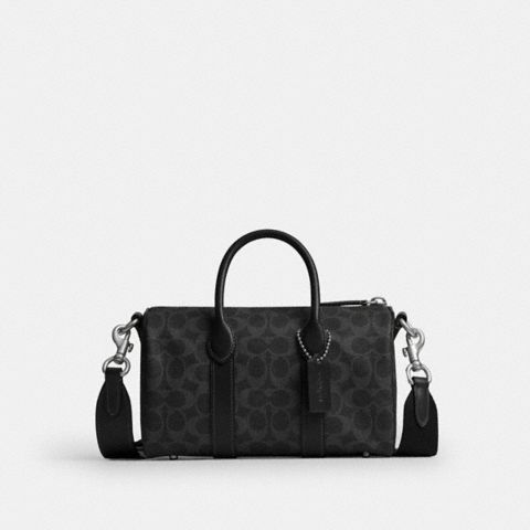 Мужская сумка Coach Compass Bag 25 In Signature UpcraftedLeather, цвет: Чёрный