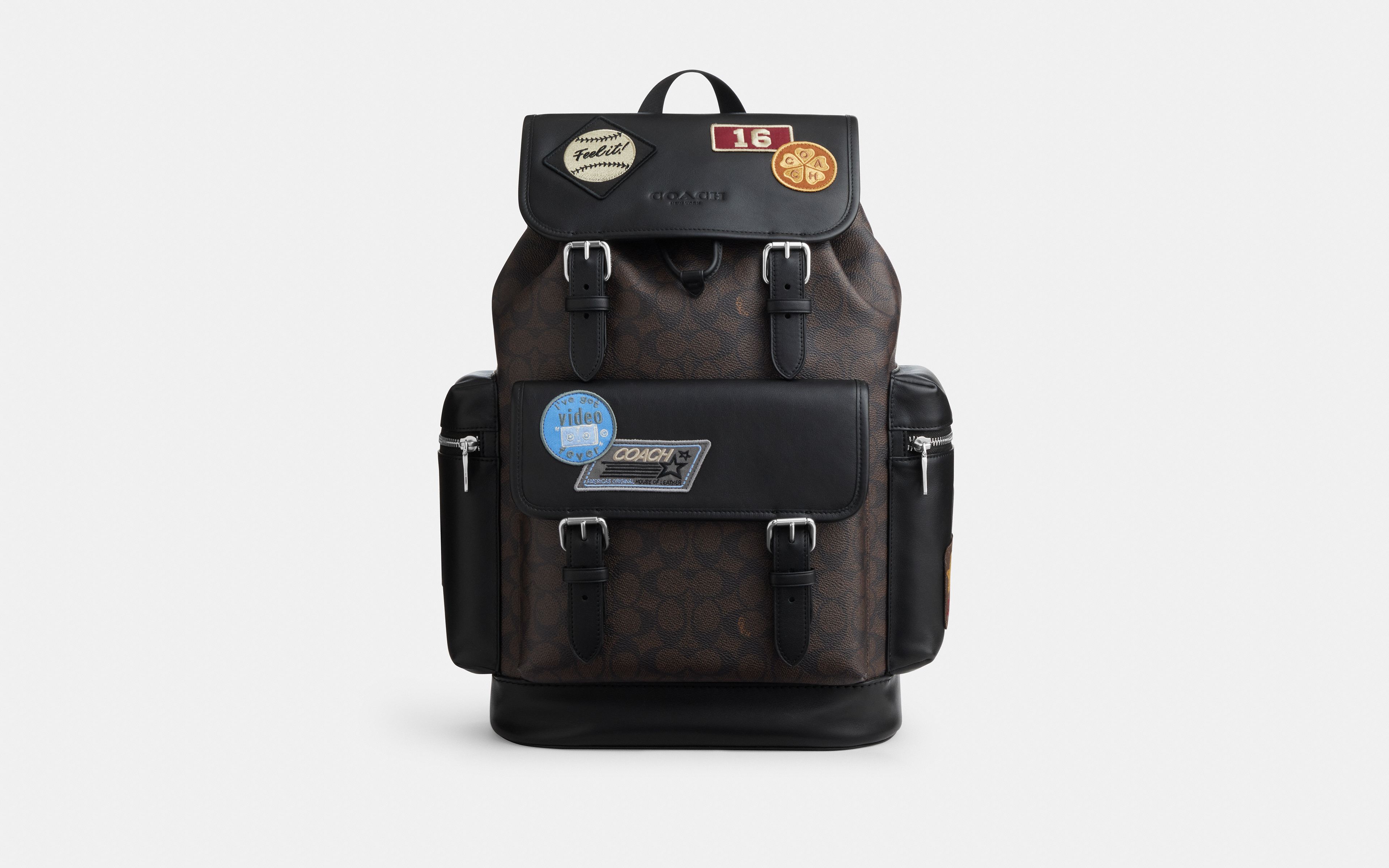 Sprint Backpack In Signature Canvas With Patches
