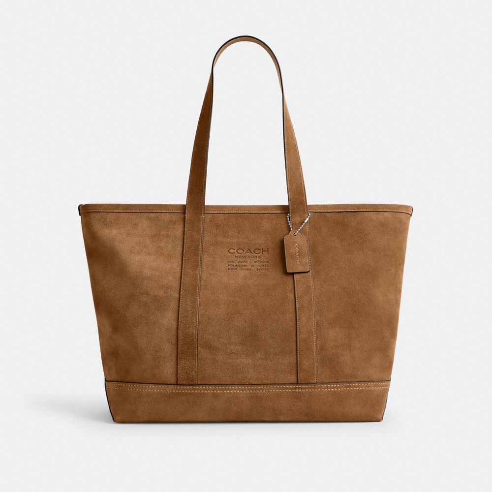 COACH®,Utility Tote,Brown,Front View