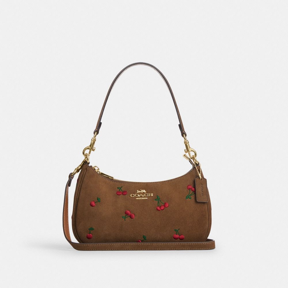 COACH®,Teri Shoulder Bag With Cherry Embroidery,,Front View