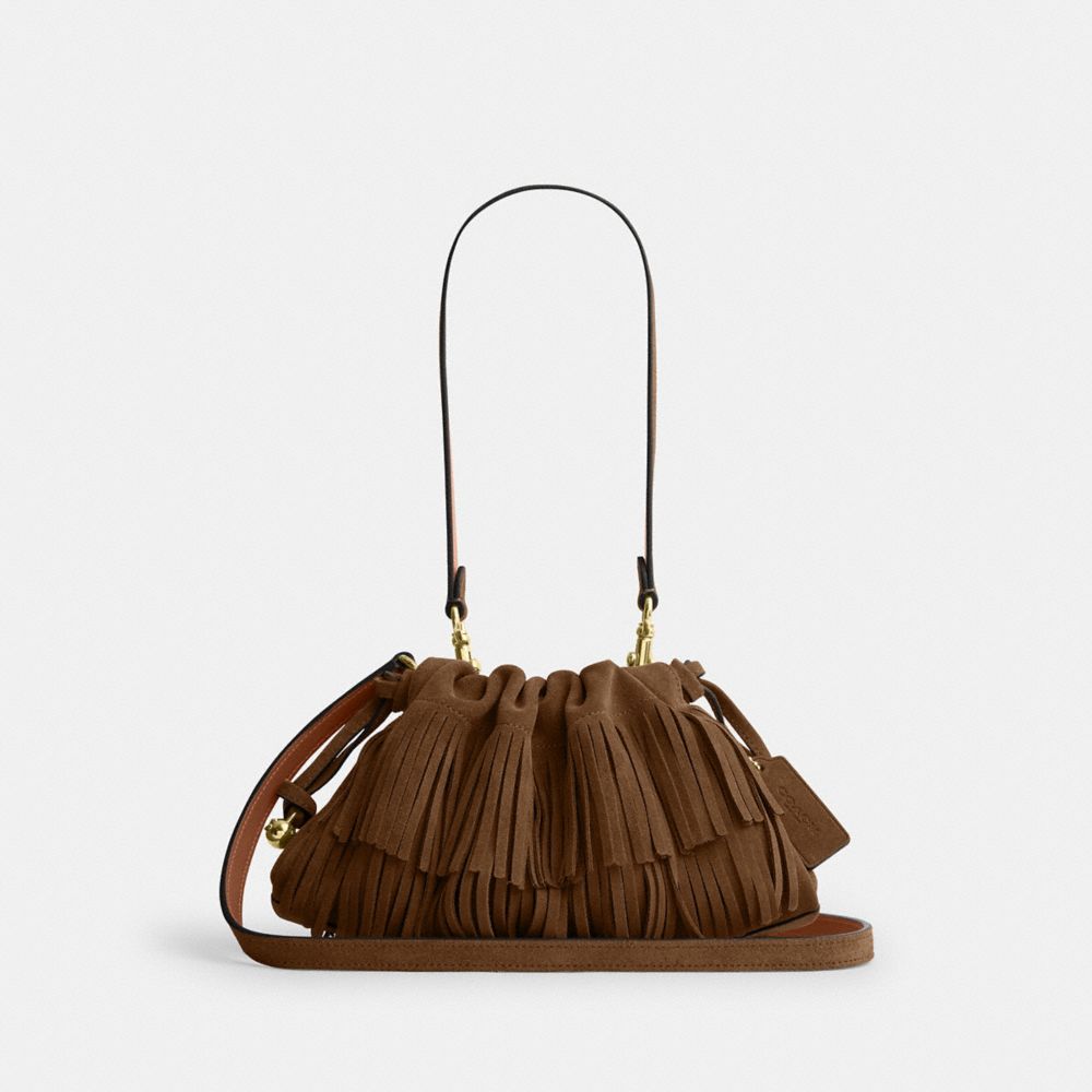 COACH®,Faye Shoulder Bag With Fringe,,Front View