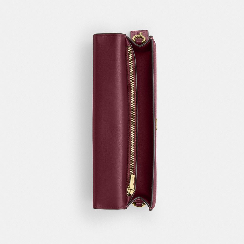 COACH®,Sac bandoulière Evie,Or/Cerise Foncée,Inside View,Top View