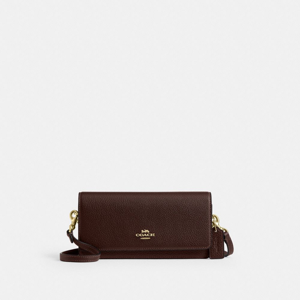 COACH®,Sac bandoulière Evie,Goud/Esdoorn,Front View