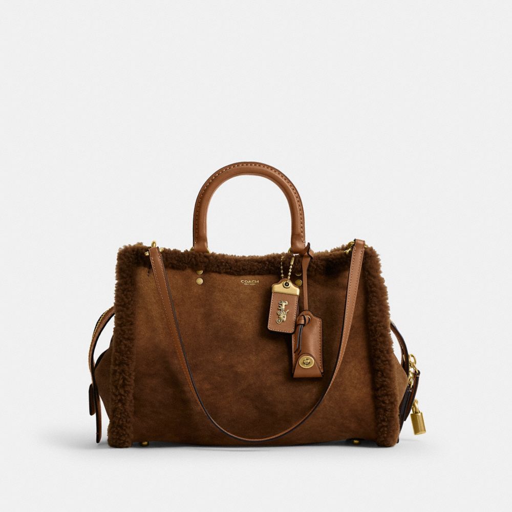 COACH®, ローグ バッグ 31・シアリング, ショルダーバッグ,ﾌﾞﾗｽ/ｱｰﾓﾝﾄﾞ,Front View