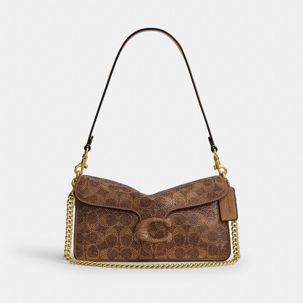 COACH®,Tabby Shoulder Bag 26 With Crystal Signature,,Front View