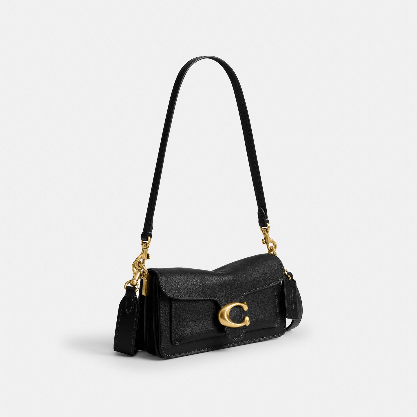 Женская сумка Coach Soft Tabby Shoulder Bag 20, цвет: Латунный / Чёрный — фото 2