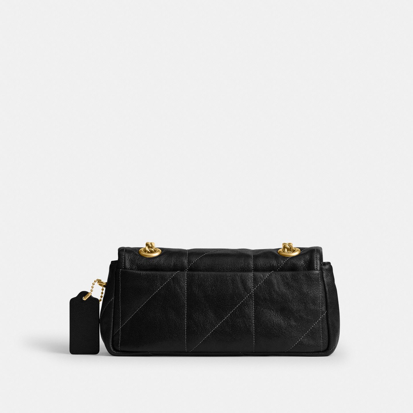 Женская сумка Coach Tabby Shoulder Bag 20 With Quilting, цвет: Латунный / Чёрный — фото 3