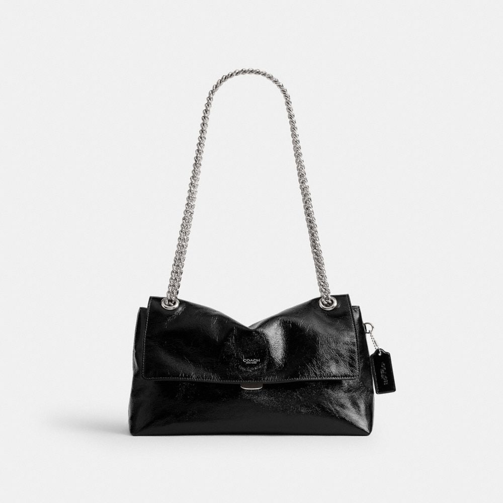 COACH®, チェルシー ショルダー バッグ 30・チェーン, ショルダーバッグ,ﾌﾞﾗｯｸ,Front View