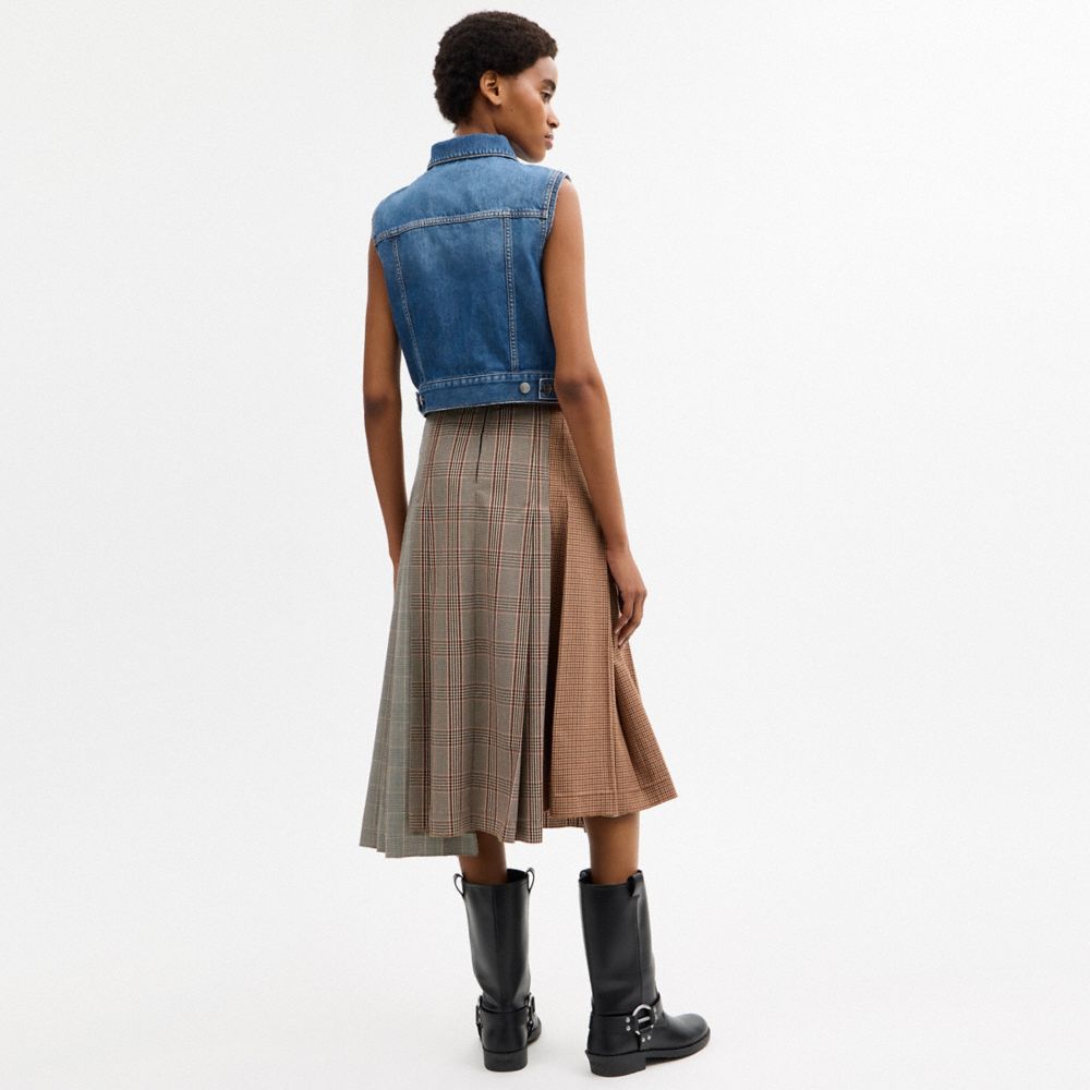 COACH®,Shrunken Denim Workwear Vest,,Scale View