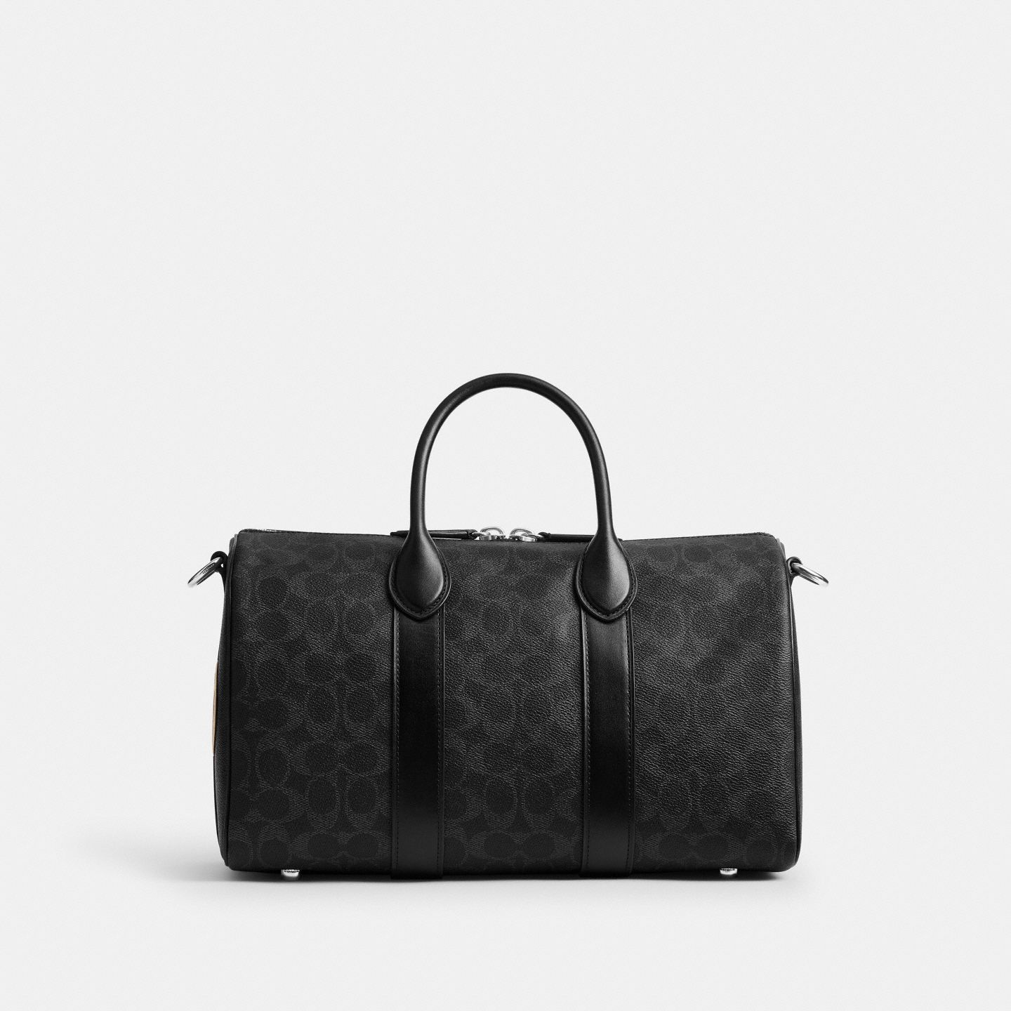 Мужская сумка Coach Compass Bag 35 With Stickers In Signature UpcraftedLeather, цвет: Чёрный — фото 3