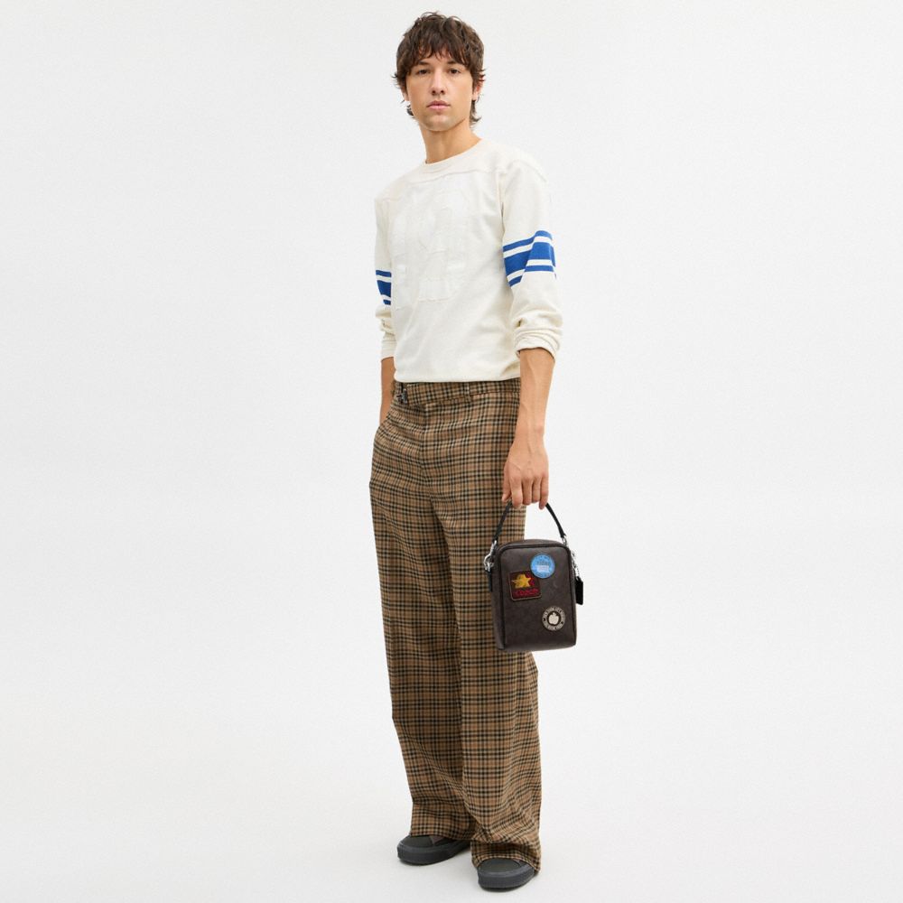 Tristan Crossbody Bag 14 In Signature Canvas With Patches