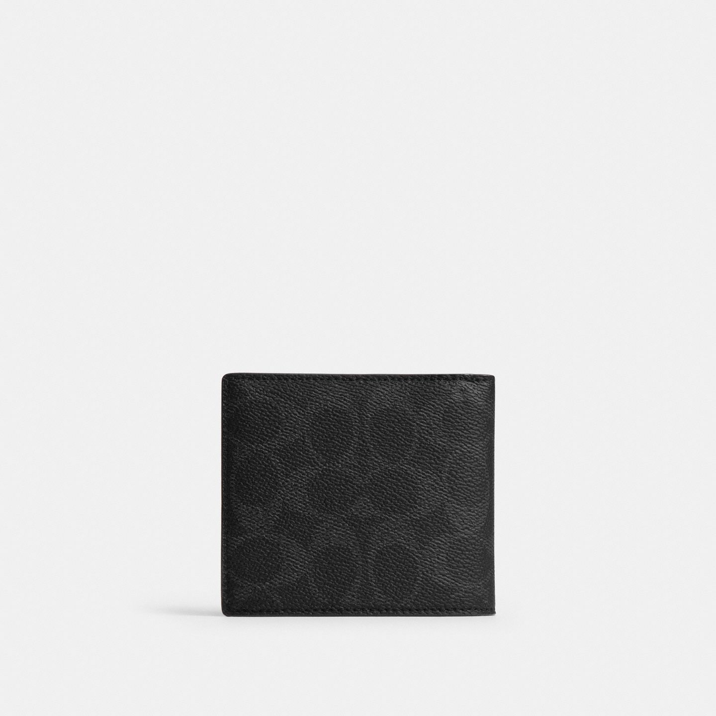 Мужской кошелёк Coach Coin Wallet In Signature UpcraftedLeather, цвет: Чёрный — фото 2