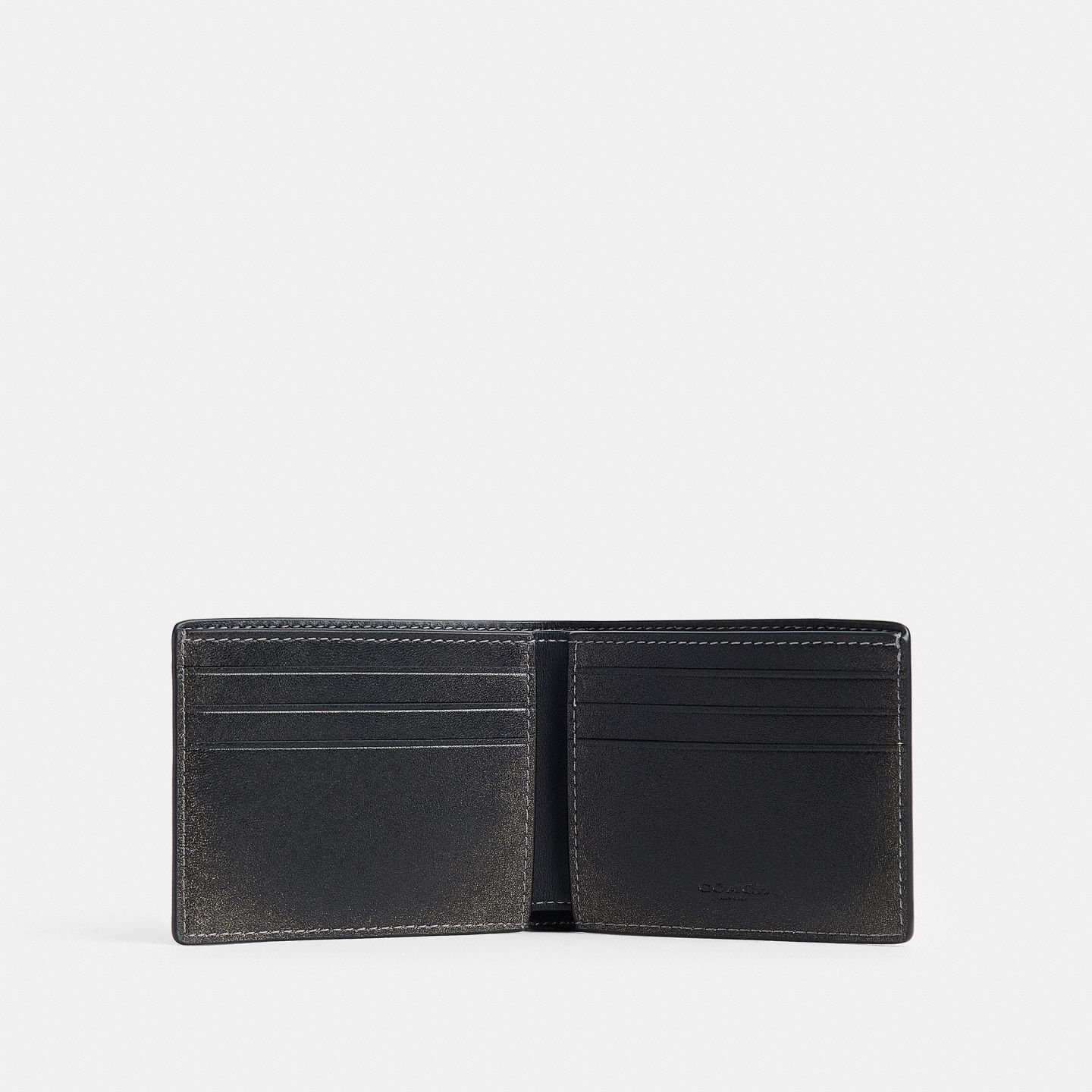 Мужской кошелёк Coach Slim Billfold Wallet In Loved Signature, цвет: Чёрный — фото 3