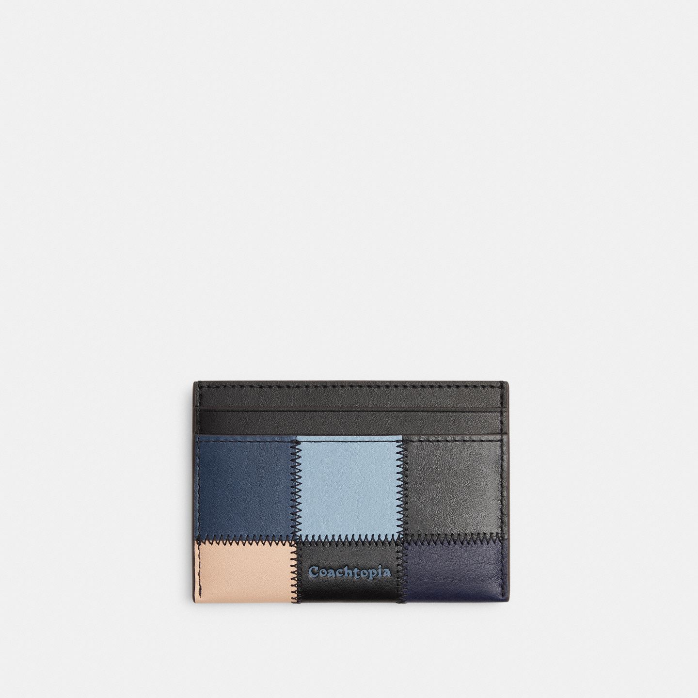 Кошелёк Coach Alter/Ego Flat Card Case, цвет: Синий / Кремовый — фото 1