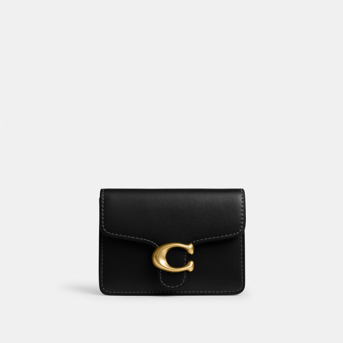 Женский кошелёк Coach Tabby Card Case, цвет: Латунный / Чёрный — фото 1