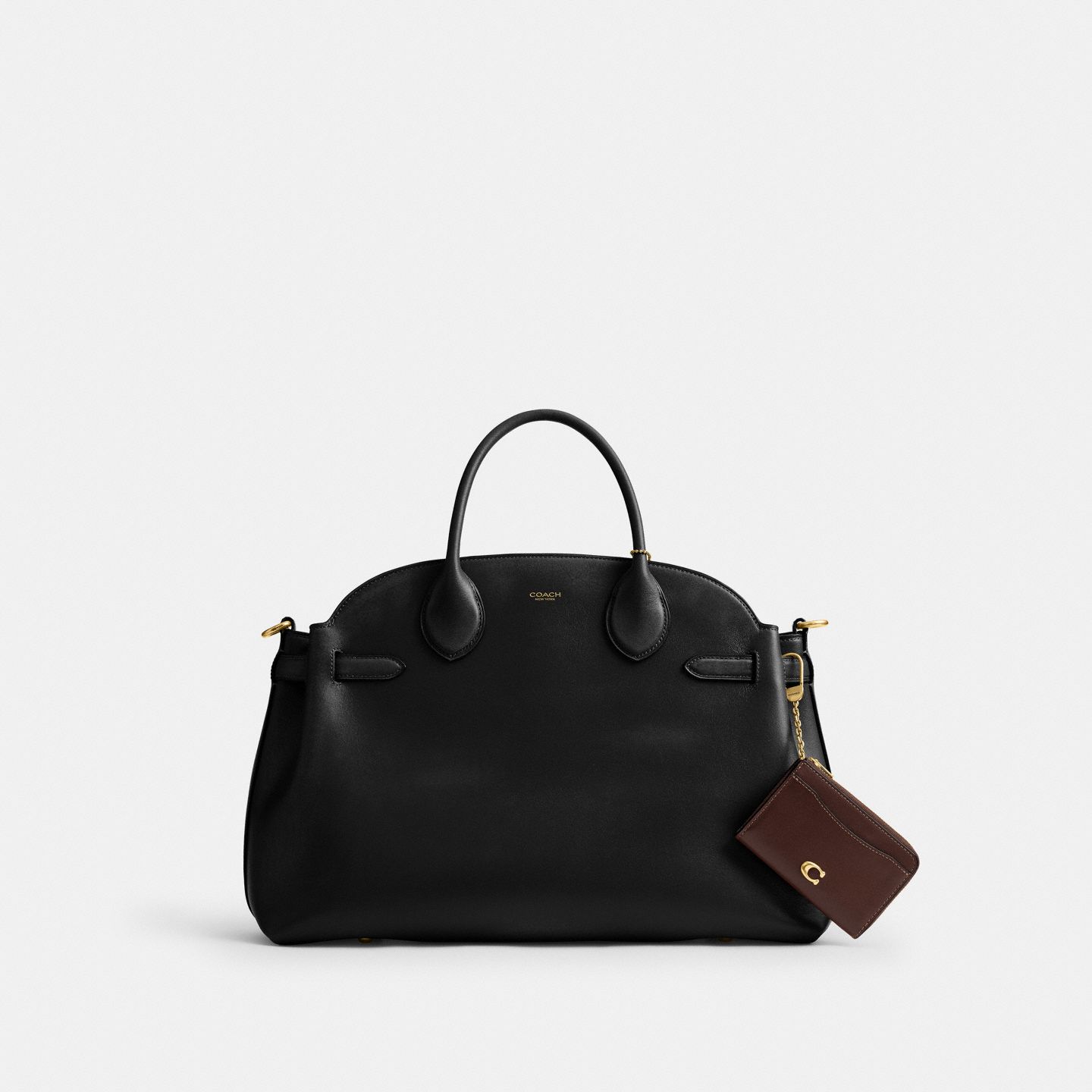 Женский кошелёк Coach Essential Key Zip Card Case, цвет: Латунный / Чёрный — фото 3