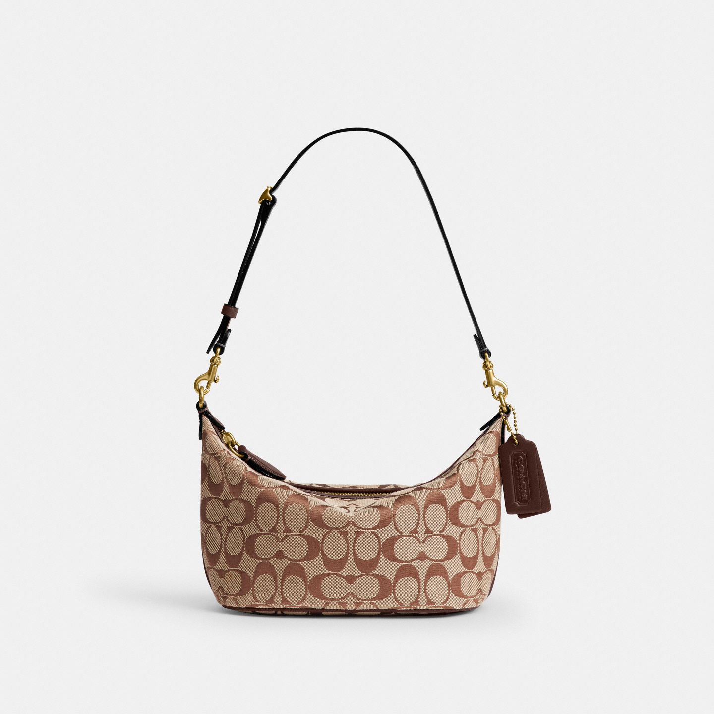 Женская сумка Coach Demi Bag In Signature Jacquard, цвет: Латунный / Хаки кленовый — фото 1